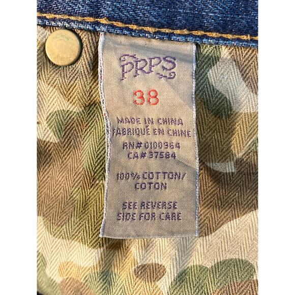 PRPS Mens Jeans 38X34 Straight Leg Button Fly Selvedge Denim Donwan Harrell - Picture 12 of 14
